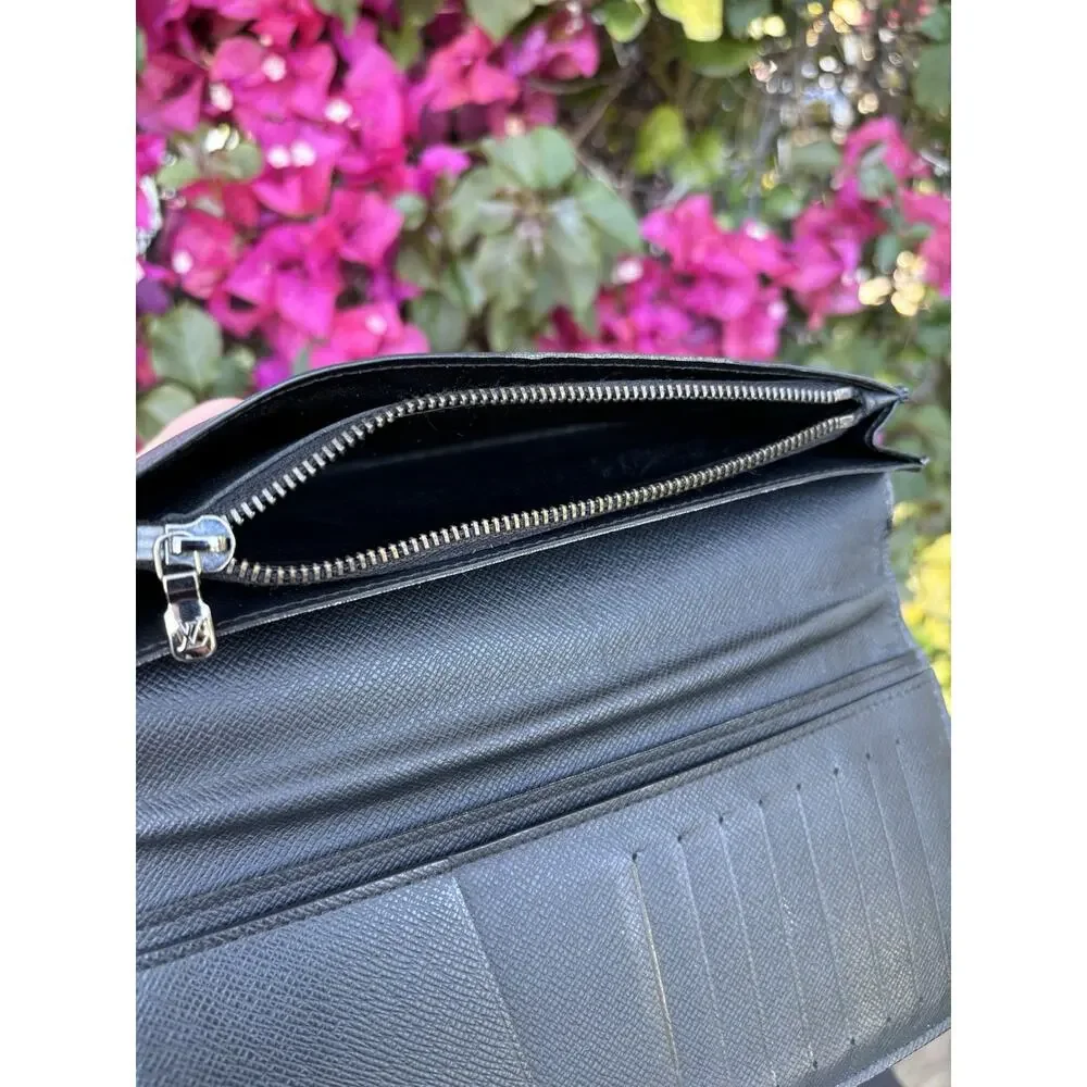 Louis Vuitton Monogram Eclipse Brazza Long Bifold Wallet Black